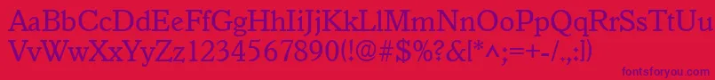 GranadaRegular Font – Purple Fonts on Red Background