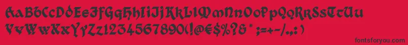 Kingthingsxander Font – Black Fonts on Red Background