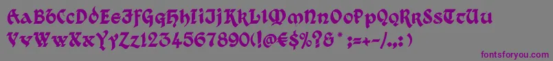 Kingthingsxander Font – Purple Fonts on Gray Background