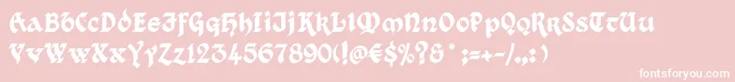 Kingthingsxander Font – White Fonts on Pink Background