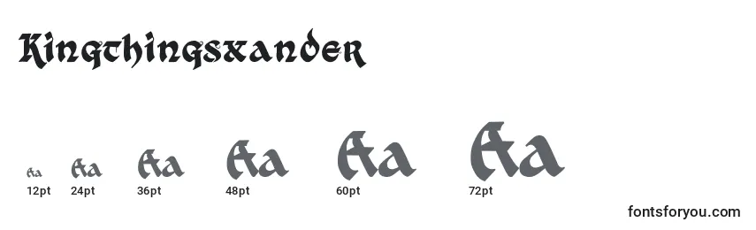 Kingthingsxander Font Sizes