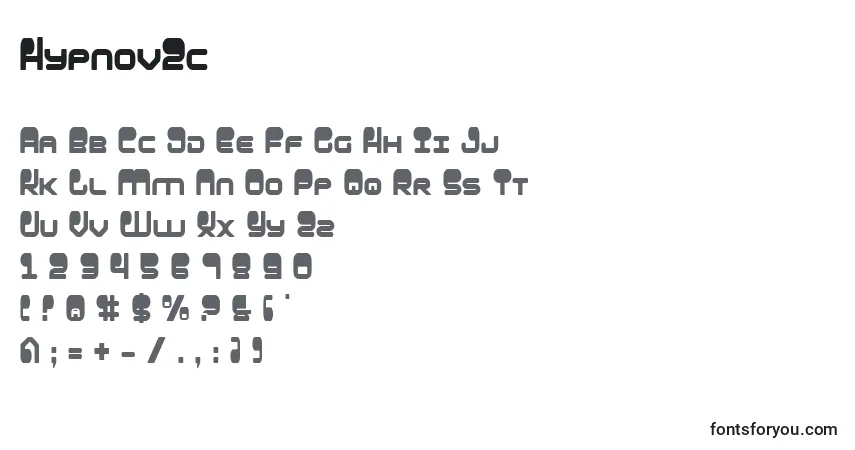 Schriftart Hypnov2c – Alphabet, Zahlen, spezielle Symbole