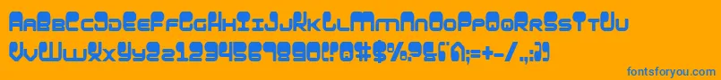 Hypnov2c Font – Blue Fonts on Orange Background