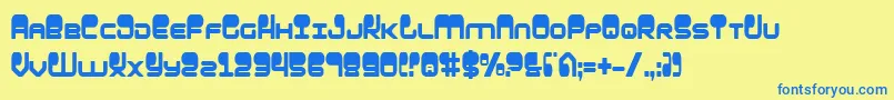 Hypnov2c Font – Blue Fonts on Yellow Background