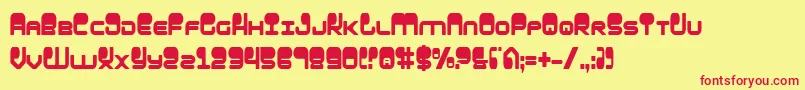 Hypnov2c Font – Red Fonts on Yellow Background