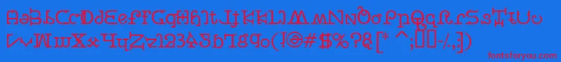 Butter Font – Red Fonts on Blue Background