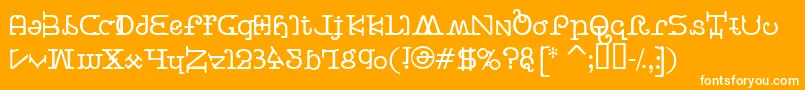 フォントButter – オレンジの背景に白い文字