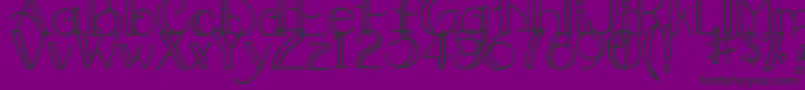 Шрифт DjbUpstairsAtTheAbbey – чёрные шрифты на фиолетовом фоне