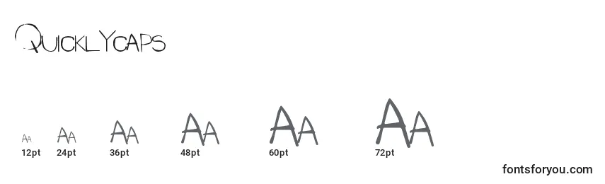 Größen der Schriftart Quicklycaps