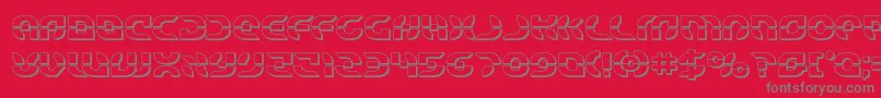 Starfighterbold3D Font – Gray Fonts on Red Background