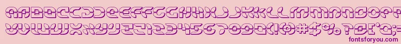 Starfighterbold3D Font – Purple Fonts on Pink Background