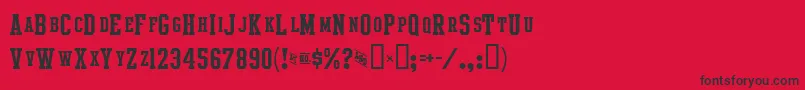 IntramuralSmallCapsJl Font – Black Fonts on Red Background