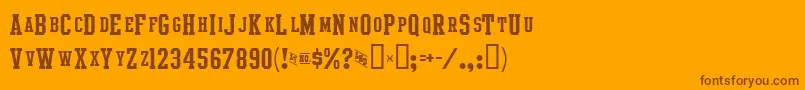 IntramuralSmallCapsJl Font – Brown Fonts on Orange Background