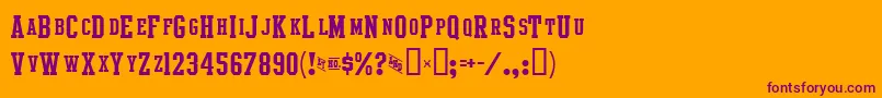 IntramuralSmallCapsJl Font – Purple Fonts on Orange Background