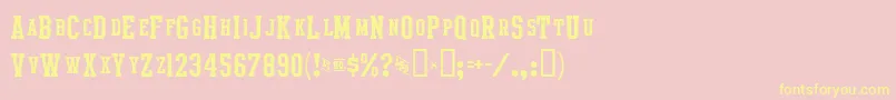 IntramuralSmallCapsJl Font – Yellow Fonts on Pink Background