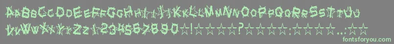 StarDustCondensed Font – Green Fonts on Gray Background