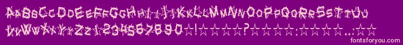 StarDustCondensed Font – Pink Fonts on Purple Background