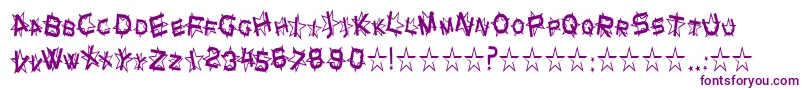 StarDustCondensed Font – Purple Fonts on White Background