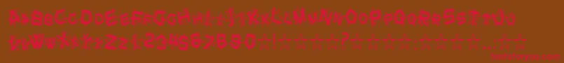 Шрифт StarDustCondensed – красные шрифты на коричневом фоне