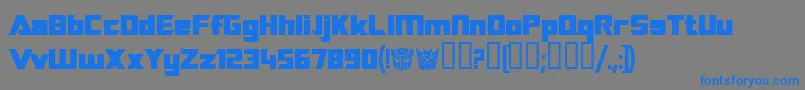 TransroboticsBold Font – Blue Fonts on Gray Background