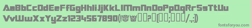 TransroboticsBold Font – Gray Fonts on Green Background