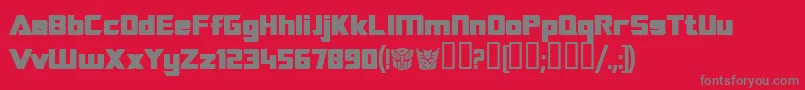 TransroboticsBold Font – Gray Fonts on Red Background