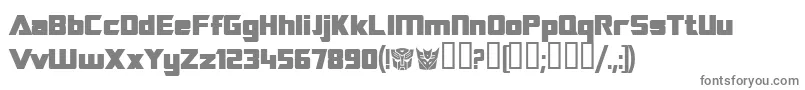 TransroboticsBold-fontti – harmaat kirjasimet valkoisella taustalla