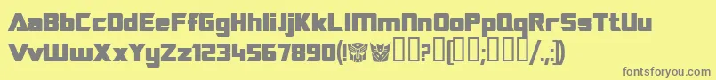 TransroboticsBold Font – Gray Fonts on Yellow Background