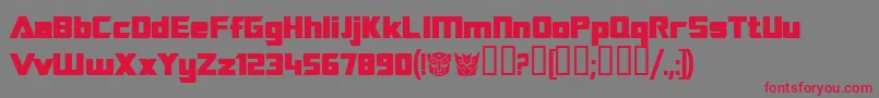 TransroboticsBold Font – Red Fonts on Gray Background