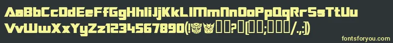 TransroboticsBold Font – Yellow Fonts on Black Background