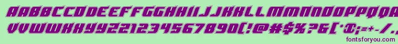 Spartacoacad Font – Purple Fonts on Green Background