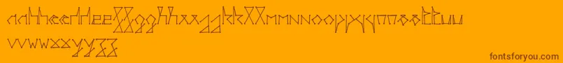 PointР•Point Font – Brown Fonts on Orange Background