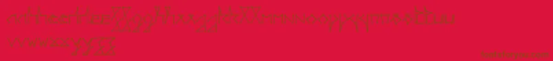 PointР•Point Font – Brown Fonts on Red Background