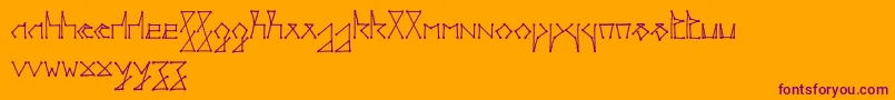 PointР•Point Font – Purple Fonts on Orange Background