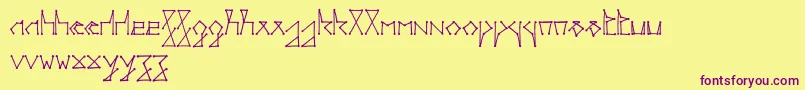 PointР•Point Font – Purple Fonts on Yellow Background
