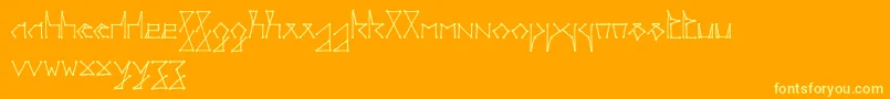 PointР•Point Font – Yellow Fonts on Orange Background