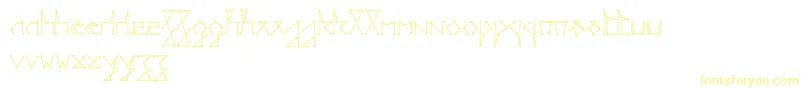 PointР•Point Font – Yellow Fonts on White Background