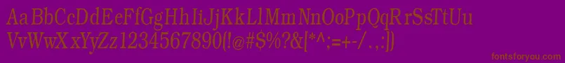 Weekdaysromanslant Font – Brown Fonts on Purple Background