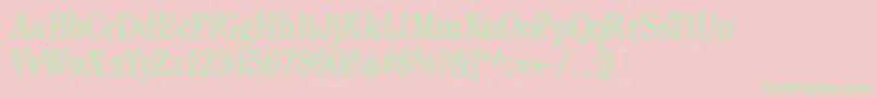 Weekdaysromanslant Font – Green Fonts on Pink Background