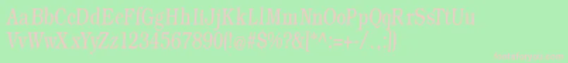 Weekdaysromanslant Font – Pink Fonts on Green Background