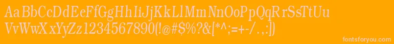 Weekdaysromanslant Font – Pink Fonts on Orange Background