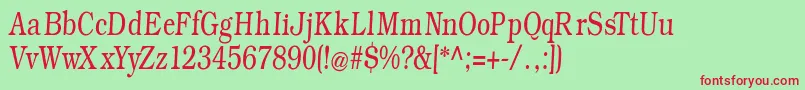 Weekdaysromanslant Font – Red Fonts on Green Background