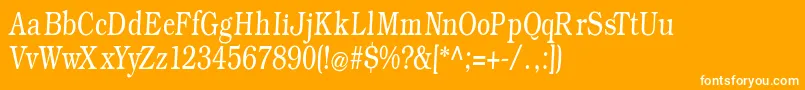 Weekdaysromanslant Font – White Fonts on Orange Background