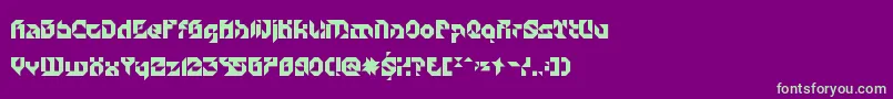 ParticulatorIi Font – Green Fonts on Purple Background