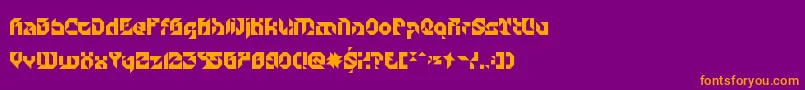 ParticulatorIi Font – Orange Fonts on Purple Background