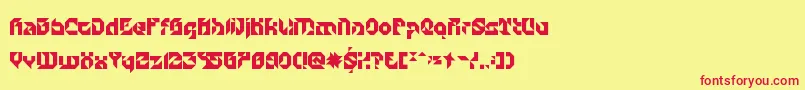 ParticulatorIi Font – Red Fonts on Yellow Background