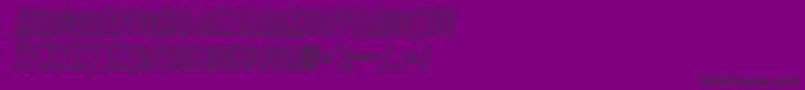 Butchsundance3Dital-Schriftart – Schwarze Schriften auf violettem Hintergrund