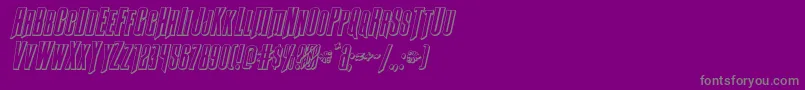 Butchsundance3Dital Font – Gray Fonts on Purple Background