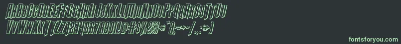 Butchsundance3Dital Font – Green Fonts on Black Background