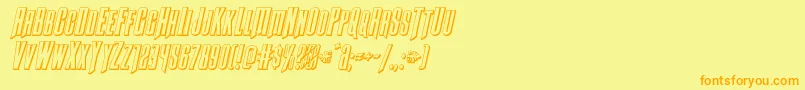 Butchsundance3Dital Font – Orange Fonts on Yellow Background